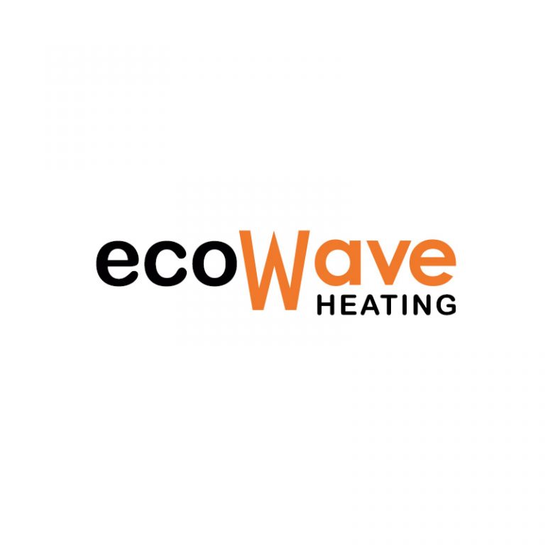 ecoWave Heating branding logo on light