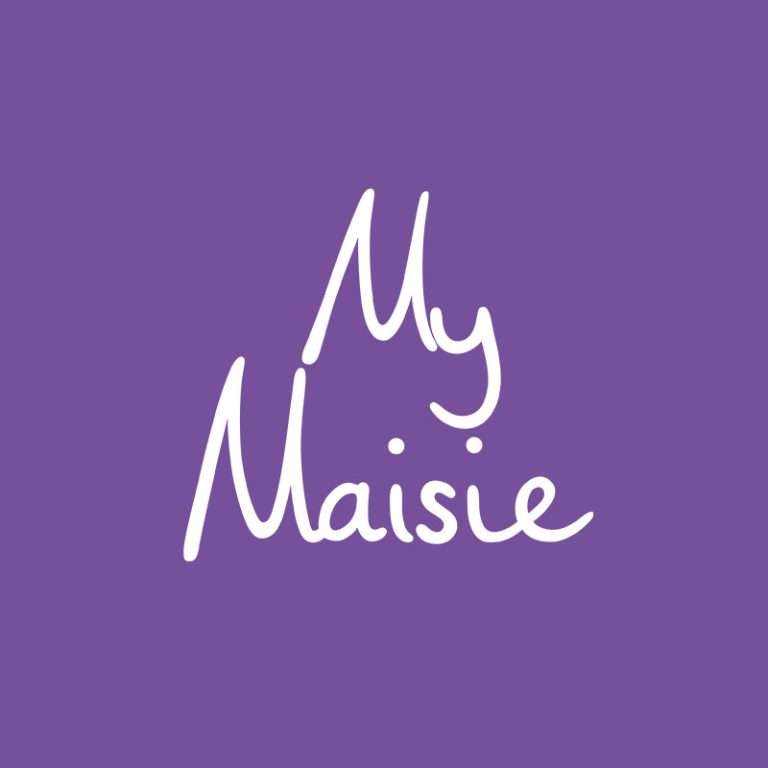 My Maisie branding logo on dark