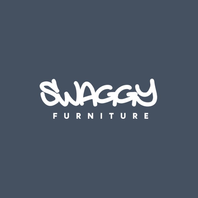 Swaggy Furniture branding logo on dark